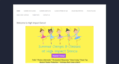 Desktop Screenshot of highimpactdance.net